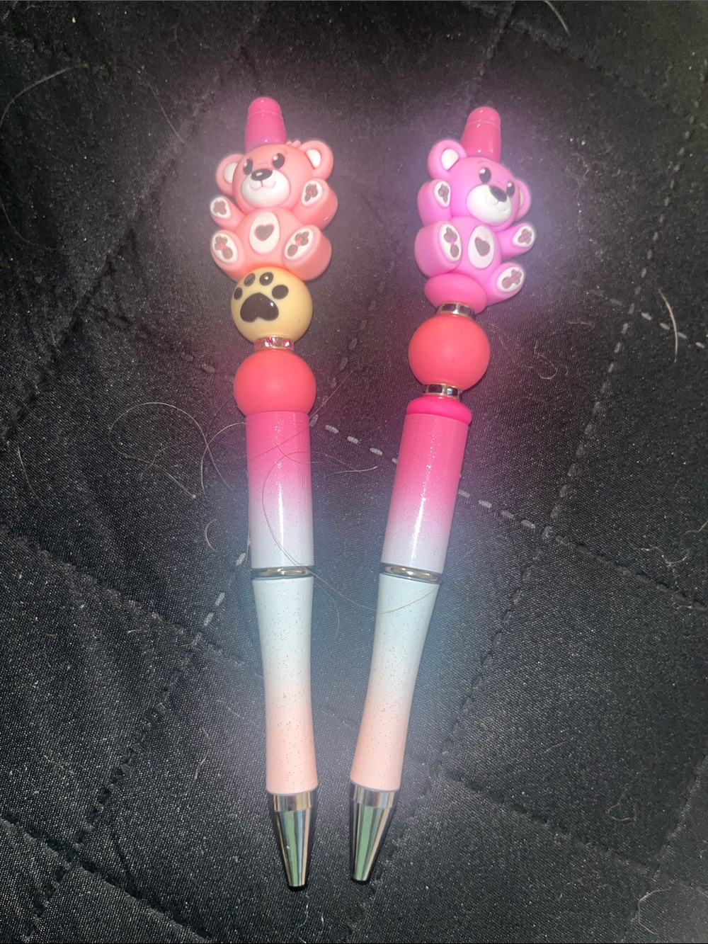 Pink Ombre Ballpoint Pen W/ Cheerful Bears - Cute Perfect gift teachers 39